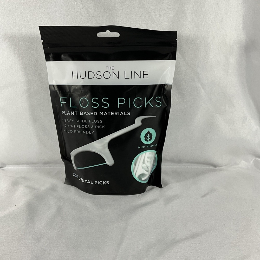 Natural Dental Floss Picks Plant Based Materials Mint Flavor 300 Count
